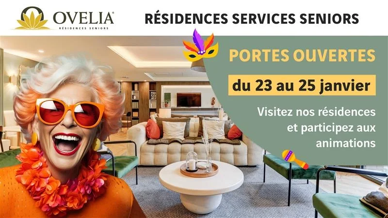 Du 23 au 25 janvier : Inscrivez-vous aux journées portes ouvertes des Résidences seniors Ovelia 0